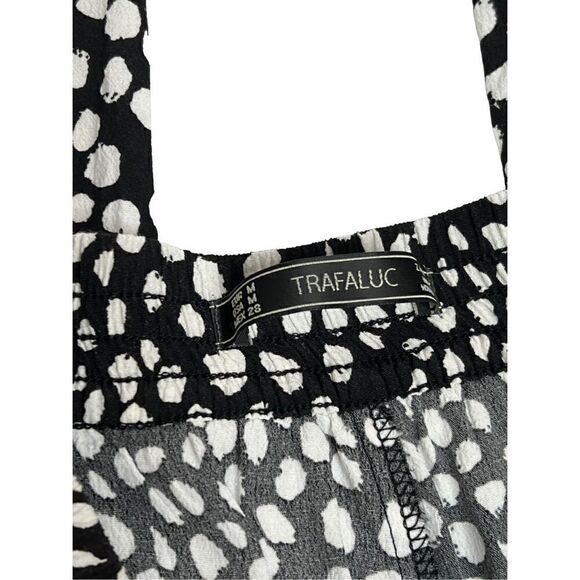 Zara Trafaluc black and white print pull on pants size M - Picture 9 of 15